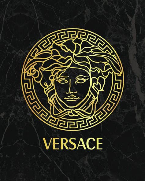 versace logo black and gold.